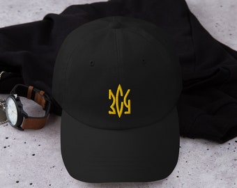 Ukrainian Trident Baseball Cap | Embroidered Tryzub Emblem