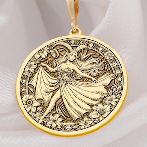 14K Złoty Naszyjnik Zodiakalny Barana, Srebrny Wisiorek Astrologiczny, Ręcznie Robiony Zawieszka Zodiakalna, Eleganckie Prezenty Biżuterii Horoskopowej dla Niej