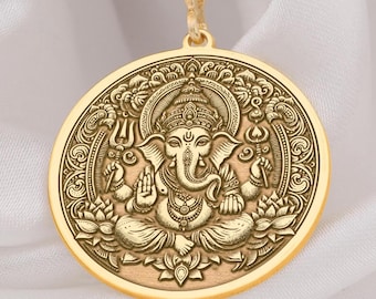 ガネーシャ神のお守りネックレス：ヒンドゥー教の成功、知恵