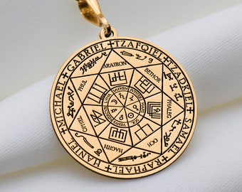 14K Gold Seven Archangels, Archangel Necklace, Angel Jewelery, Archangel Pendant, Guardian Angel, Archangel Gabriel, Uriel