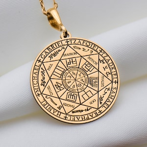 14K Gold Seven Archangels, Archangel Necklace, Angel Jewelery, Archangel Pendant, Guardian Angel, Archangel Gabriel, Uriel