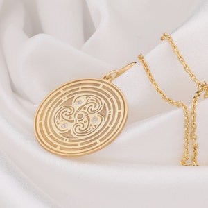 14K Solid Gold Flower Of Life Necklace, Sacred Geometry, Flower Of Life Necklace, Spiritual Necklace, Silver Flower Of Life Pendant