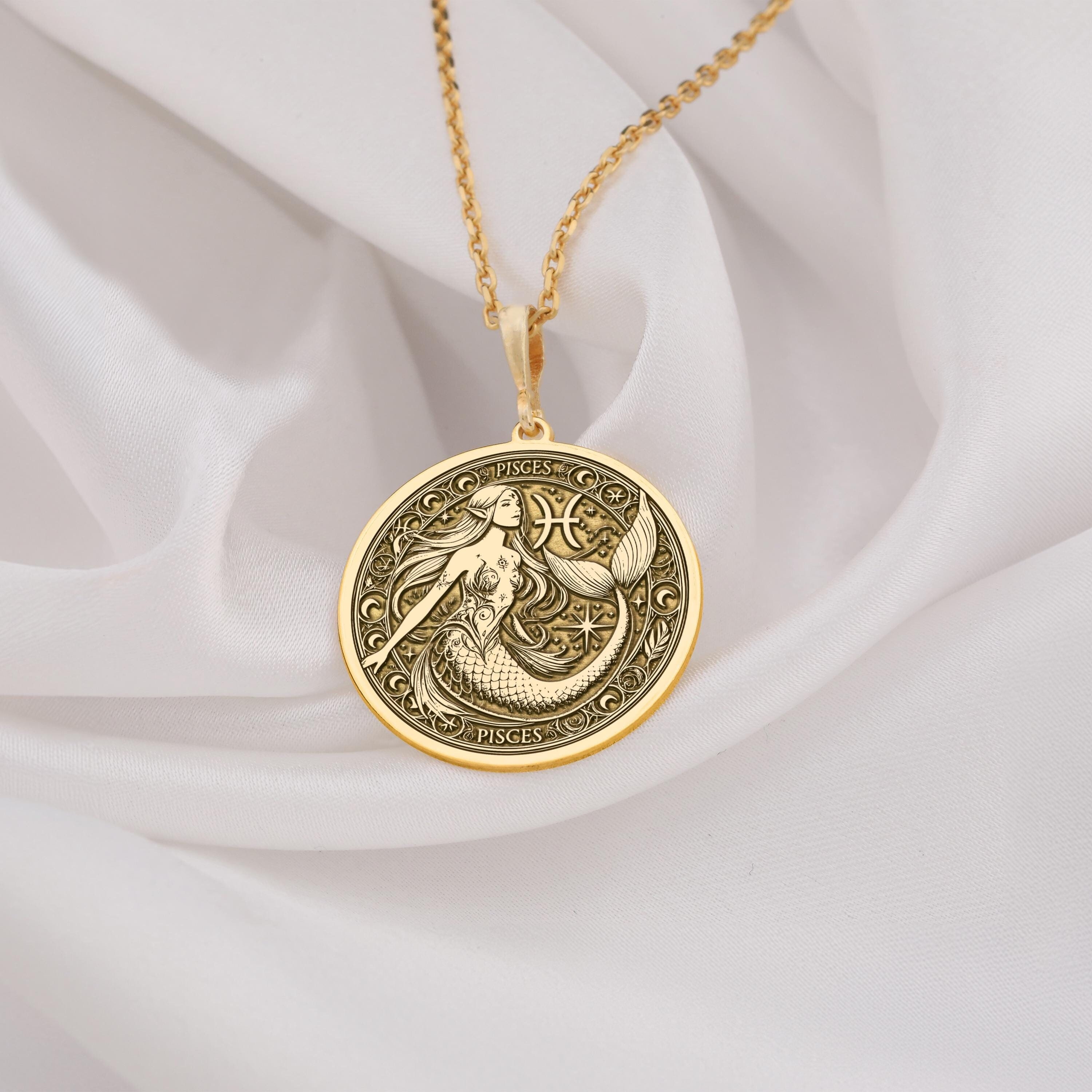 Pisces Flower Necklace - Etsy