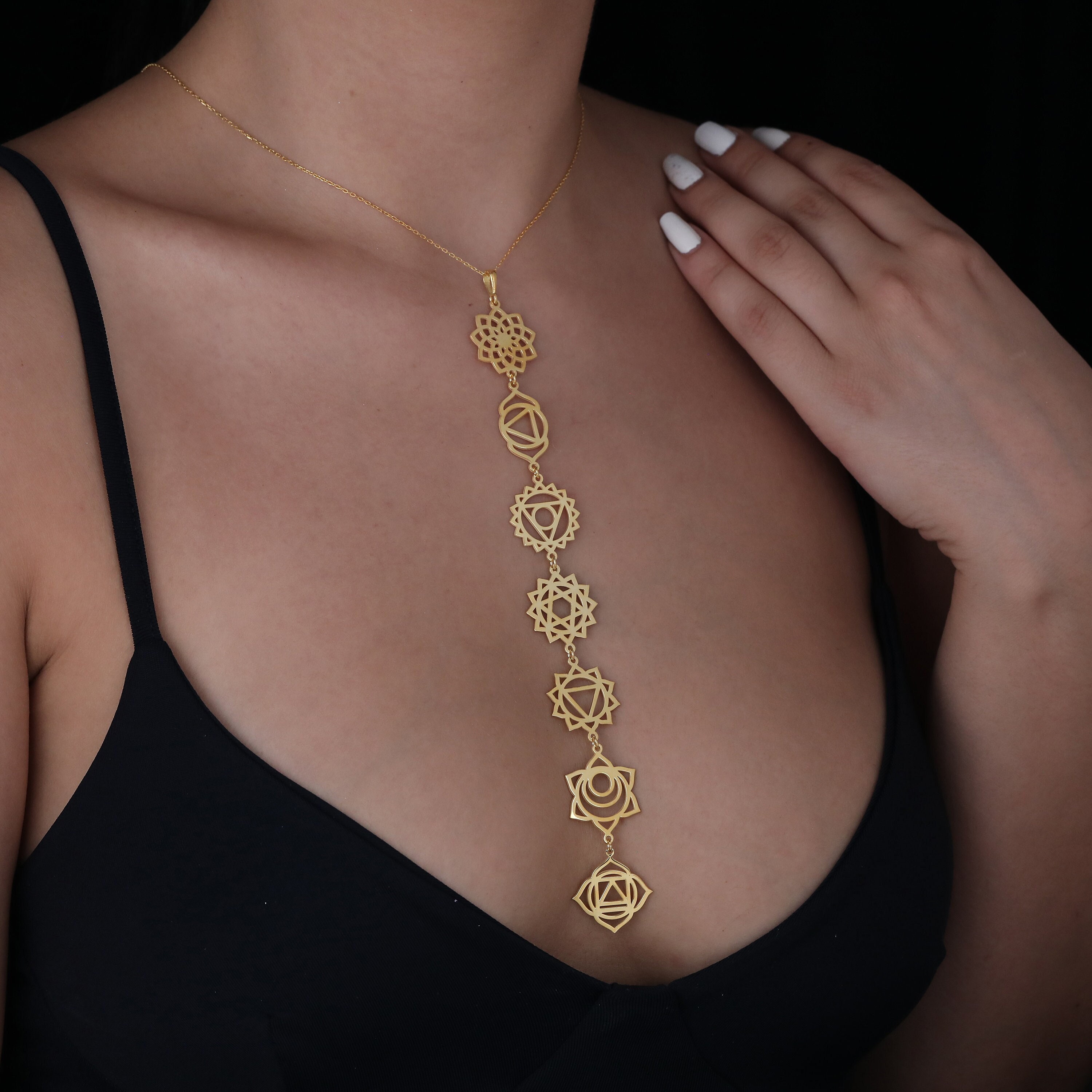 7 Chakra Necklace Energy Healing Beads Spiritual Yoga Jewelry