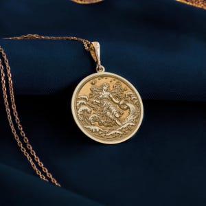 14K gold Aquarius women pendant necklace zodiac gifts for her, horoscope charm aquarius, birthsign, constellation aquarius featuring the zodiac symbol, a bold statement piece for astrology lovers, perfect for everyday wear.