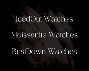 Reloj Moissaite • Reloj Icedout • Reloj BustDown • Reloj de diamantes • Reloj de lujo • Reloj Hip Hop • Reloj de lujo • Reloj AP • Reloj PP