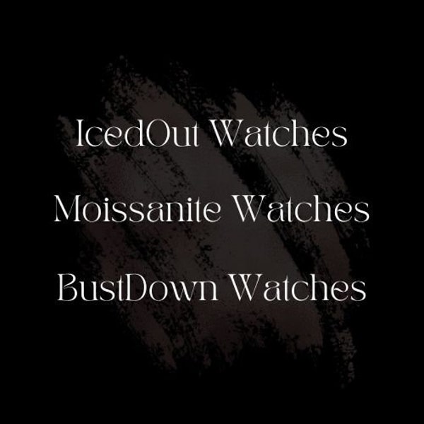 Moissaite Watch •  Icedout Watch •  BustDown Watch •  Diamond Watch •  Luxury Watch •  Hip Hop Watch •  Luxury Watch •  AP watch • PP watch