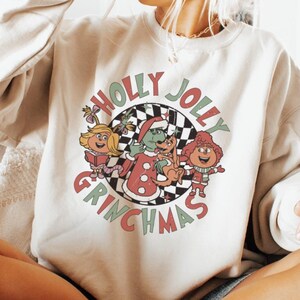 Holly Jolly Grinchmas Sweatshirt, The Grinch Christmas Sweatshirt, Womens Christmas Sweatshirt, Grinchmas Sweatshirt, Winter Sweatshirt