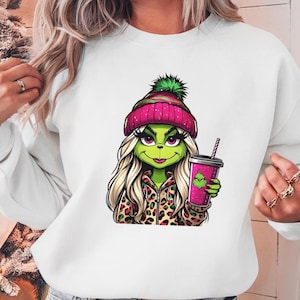 Boujee Grinch Christmas Sweatshirt, Whimsical Grinch Max Tree Sweatshirt, Festive Sweater, Unisex Xmas Tee, Funny Grinch Gift, Grinchmas
