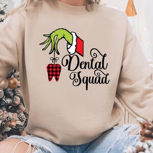 Grinch Dental Squad Christmas Sweatshirt, Whimsical Grinch Max Tree Sweatshirt, Festive Sweater, Unisex Xmas Tee, Funny Grinch Gift