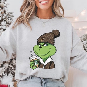 LV Bougie Grinch Christmas Sweatshirt, Whimsical Grinch Max Tree Sweatshirt, Festive Sweater, Unisex Xmas Tee, Funny Grinch Gift