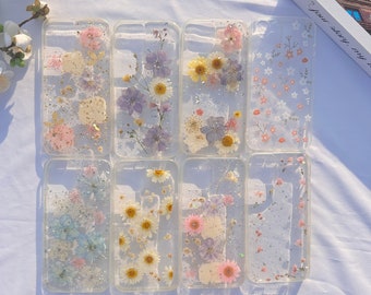 Pressed Flower Handmade for iPhone 15 14 13 12 11 Pro Max Case iPhone 14 15 Plus iPhone XR X XS Max Phone Cover Pressed Flowers Case gift