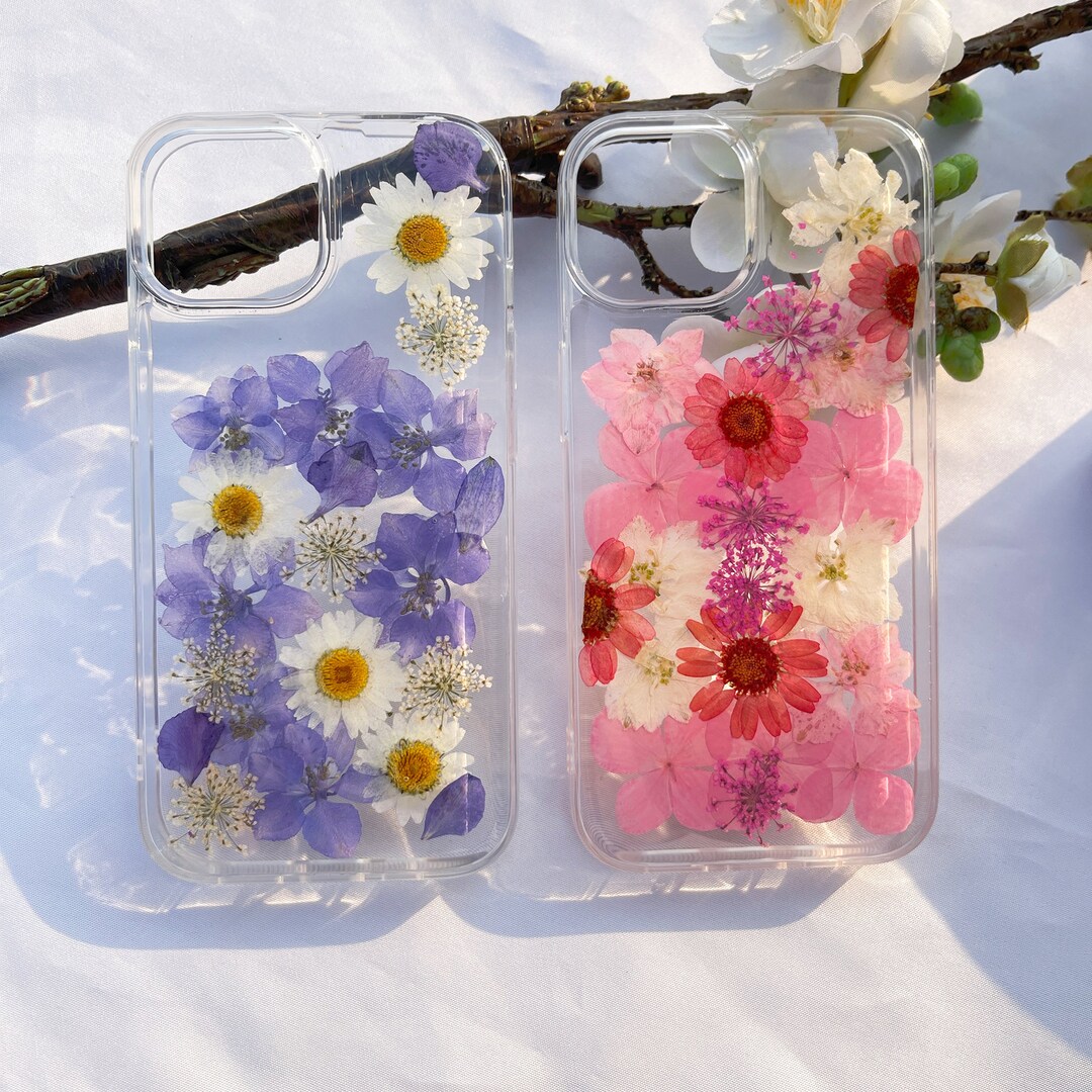 Pressed Flower Handmade Phone Case iPhone 15 14 13 12 11 Pro Max Case