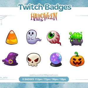 Halloween Badges / Sub Badges / Bits / Twitch / Youtube / Emotes / Channel Points / Discord