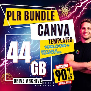 PLR Product, 100k+ Canva template, mrr, resell rights, best digital planner, fast money, dfy, passive income, social media manager