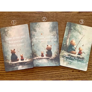 Father’s Day Card – Bear & Forest Watercolor Series – Quiet Moments with Dad – 3 Designs
