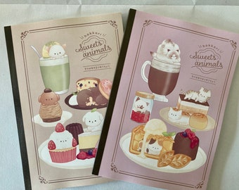 Sweets animals blank notebook