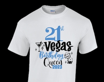 Vegas Birthday Queen T-Shirt, Girls Trip Tee