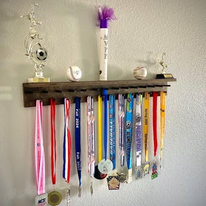 Medal Awards Trophy Shelf Rack / Medal Display Rack / Medal Holder / Medal Hanging Rack / Medal Hanging Shelf / Award Display Shelf