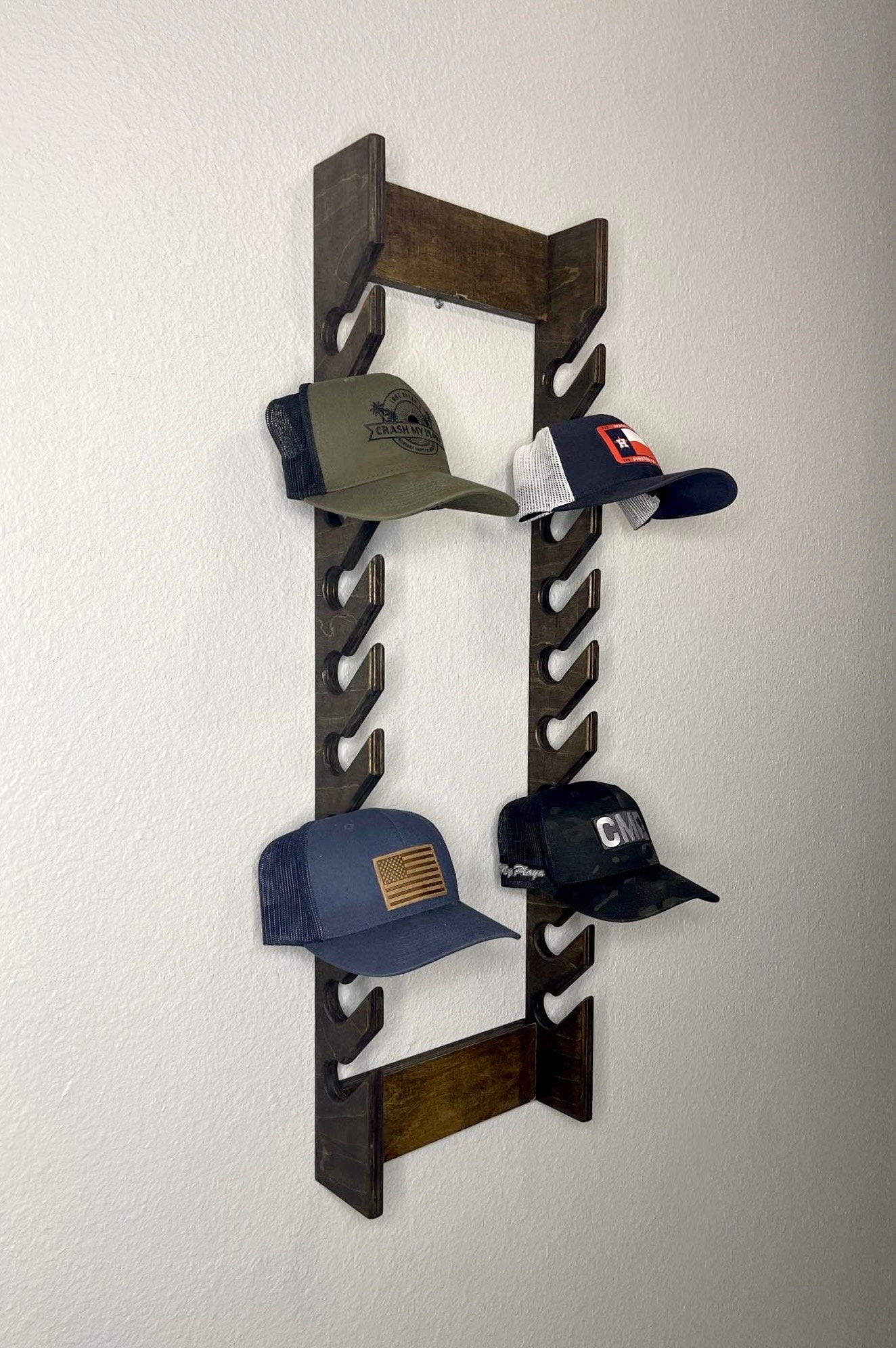 20 Cap Hat Rack Hat Holder Cap Rack Baseball Cap Rack Trucker Hat Rack Trucker Cap Storage Baseball Hat Storage Hanging Hats Etsy