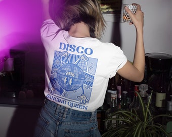 Disco Dancing Queen T Shirt, Retro Groovy Tshirt, Cute Vintage Disco Ball Tee, Bachelorette Party Shirt, Aesthetic Y2K Disco