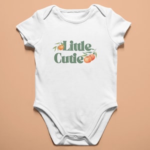 Little Cutie Onesie, Retro Orange Baby Bodysuit, Cute Fruit Onesie, Cutie Baby Onesie, Fruit Baby Gift, Little Cutie Baby Shower