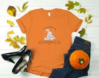 Our First Mother's day Mum and Baby Set, Mama baby bunnies, Mummy and Baby Gift, T-shirt bodysuit romper Babygrow vest Set, New Mum Gift