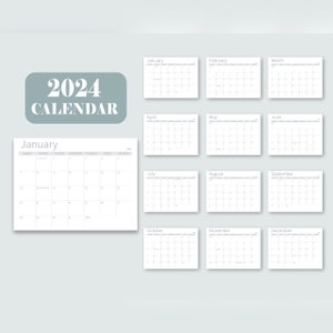 Printable 2024 Calendar / Modern Simple Calendar