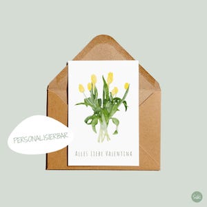 Postkarte Tulpen personalisierbar