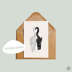 Postkarte Katzen personalisierbar