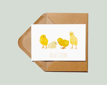Postkarte Küken