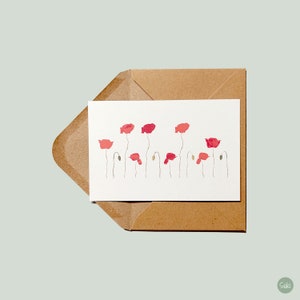 Postkarte Mohnblumen