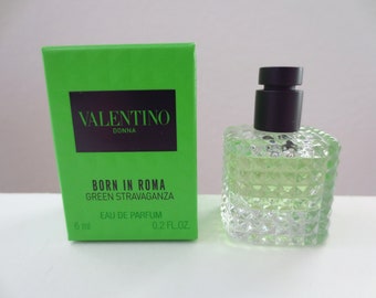 Sammlerminiatur 2024 Valentino Born in Roma Green Stravaganza Eau de Parfum 6 ml – Mini-Flasche 0,20 Unzen