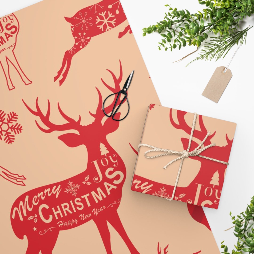 Deer Christmas Wrapping Paper 
