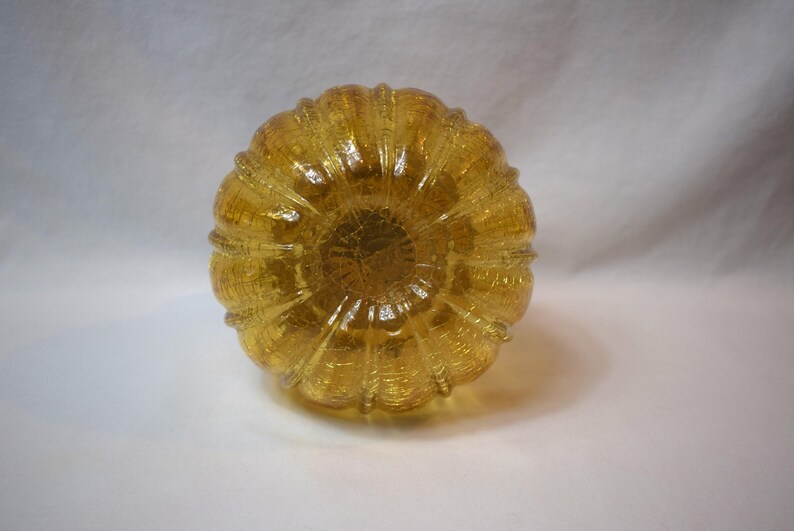 Vintage Hand Blown Amber Crackle Glass Pear - Etsy