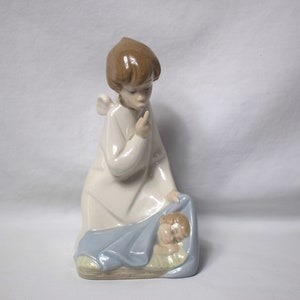 Lladro #4635 Vintage 1991 Guardian Angel With Baby Spain No Box EUC