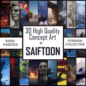 30 obras conceptuales premium de Saiftoon: licencia comercial extendida / Arte digital de alta calidad - Descargas digitales