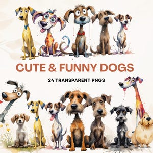 Chien mignon et drôle PNG | 22 300 ppp de haute qualité | Races de chiens originales, cliparts chiens fantaisistes, illustration de chien Carnets de broussailles et travaux manuels en papier