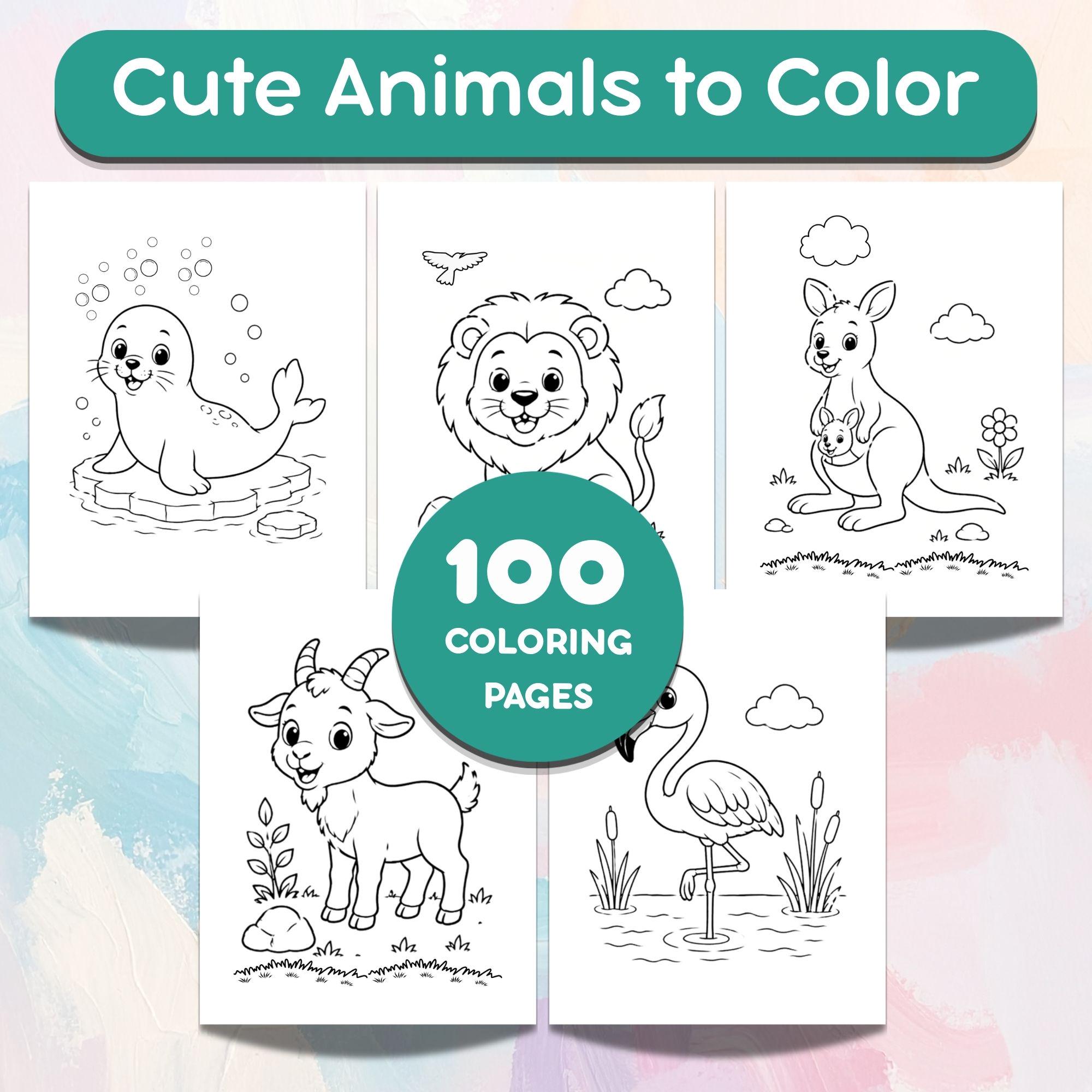 100 Animal Coloring Pages for Kids – Woodland, Jungle, Farm, Arctic ...