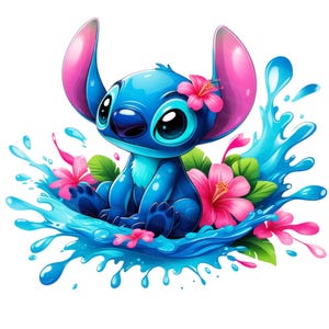 Stitch PNG - Lilo and Stitch PNG Bundle - 1 High Quality 300 DPI Sublimation Designs, Digital Instant Download, Wall Art & Shirt Clipart