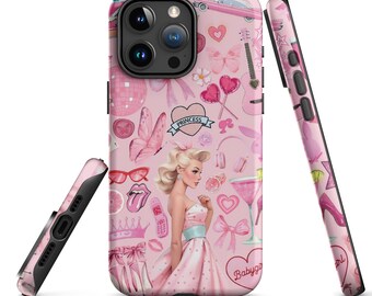Mädchen rosa ästhetische iPhone Hülle