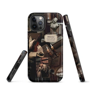 Dark Books Aesthetic, Dark Academia Collage iPhone Case