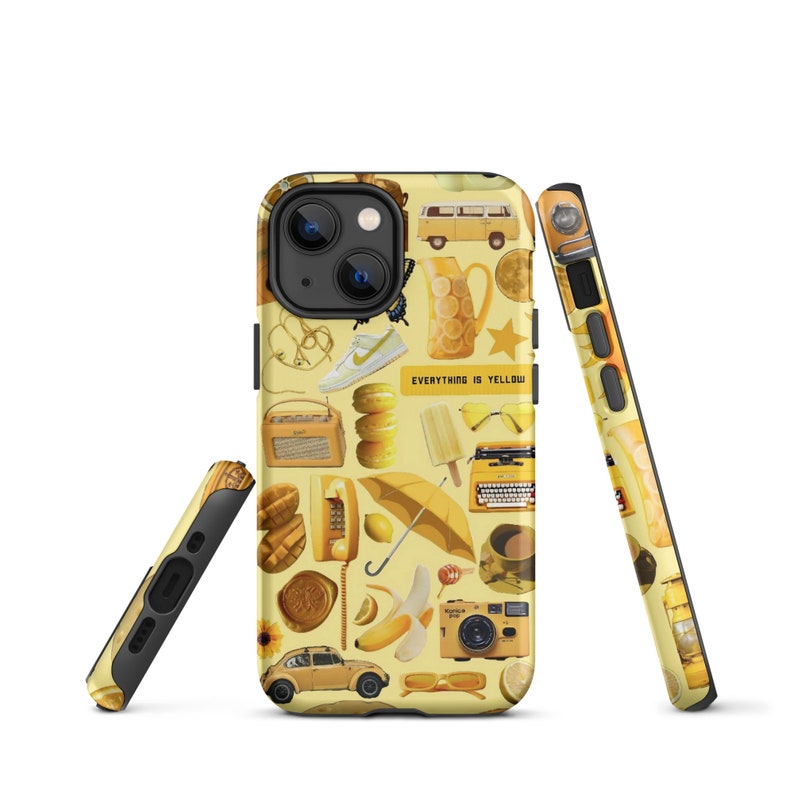 Yellow Collage Aesthetic iPhone Case