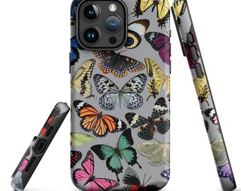 Butterfly Collage Background iPhone Case, Butterfly iPhone Case, iPhone 6 7 8 Plus, iPhone X XR XS Max, iPhone 13 14 15 Pro Max, Case Gift