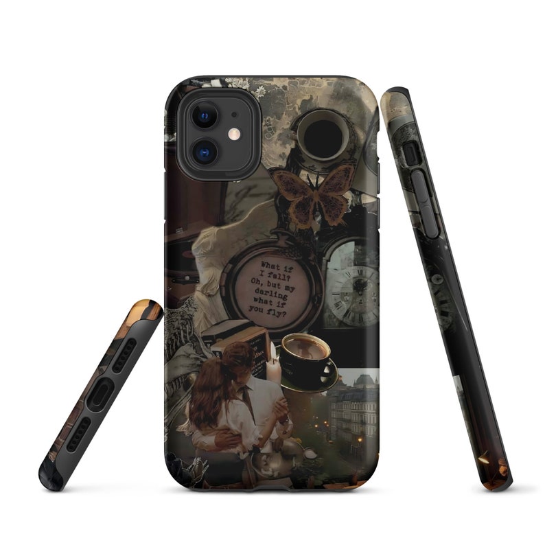 Dark Academia Aesthetic iPhone Case, Dark Academia Books iPhone Case