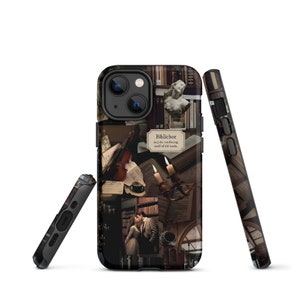 Dark Books Aesthetic, Dark Academia Collage iPhone Case