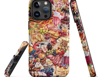 iPhone-hoesje Food Collage, vintage telefoonhoesje plakboek voor iPhone 15 14 13 12 Pro Max, iPhone-hoesje retro Food Aesthetic Collage, print