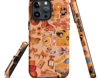 Orange Collage Aesthetic iPhone Case