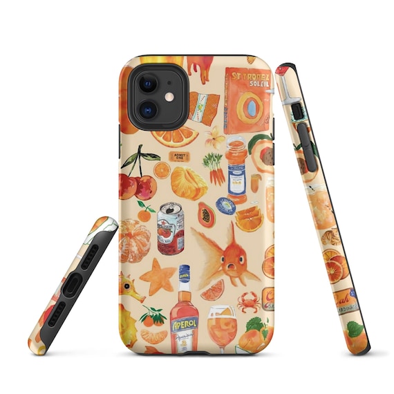 Orange Collage Phone Case, Summer iPhone Case, iPhone 11 12
