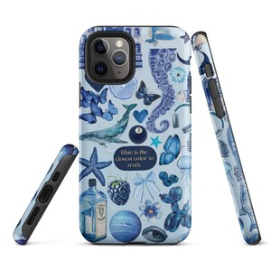 Blue Aesthetic Collage iPhone Case